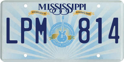 MS license plate LPM814
