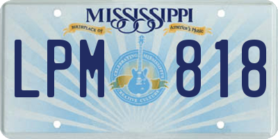 MS license plate LPM818