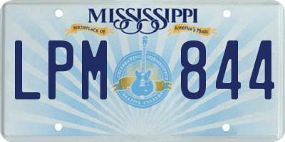 MS license plate LPM844