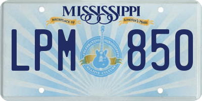 MS license plate LPM850