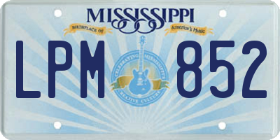 MS license plate LPM852