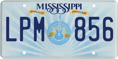 MS license plate LPM856