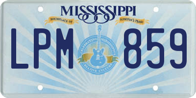 MS license plate LPM859
