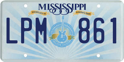 MS license plate LPM861