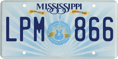 MS license plate LPM866