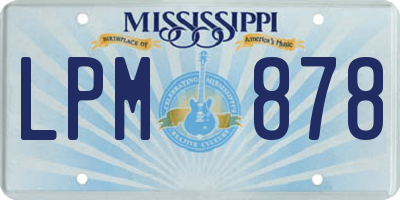 MS license plate LPM878