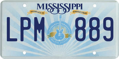 MS license plate LPM889