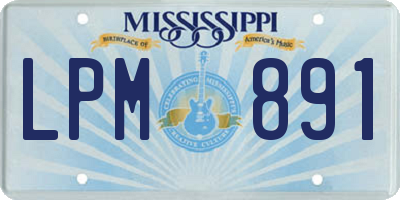 MS license plate LPM891