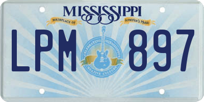 MS license plate LPM897