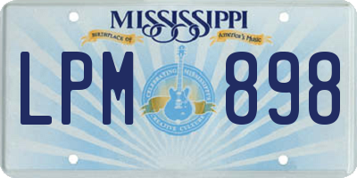 MS license plate LPM898