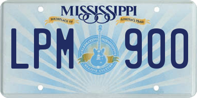 MS license plate LPM900