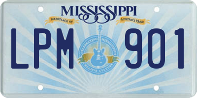 MS license plate LPM901