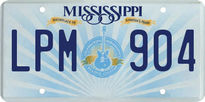 MS license plate LPM904