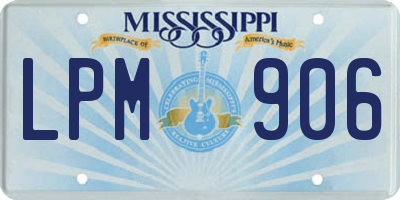 MS license plate LPM906