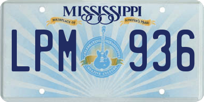 MS license plate LPM936
