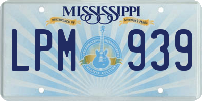 MS license plate LPM939