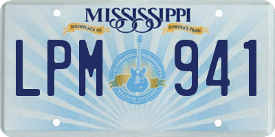 MS license plate LPM941