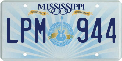 MS license plate LPM944