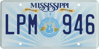 MS license plate LPM946