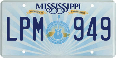 MS license plate LPM949