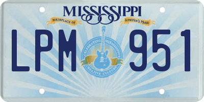 MS license plate LPM951