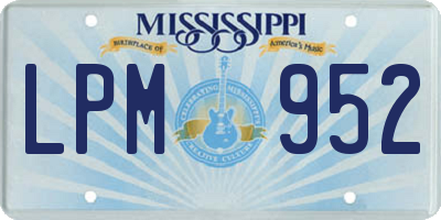 MS license plate LPM952