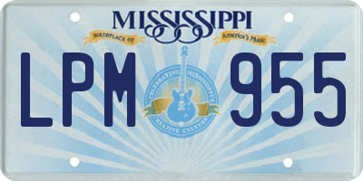 MS license plate LPM955