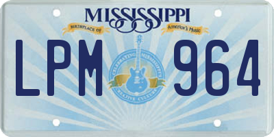 MS license plate LPM964