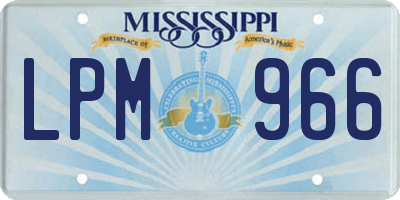 MS license plate LPM966