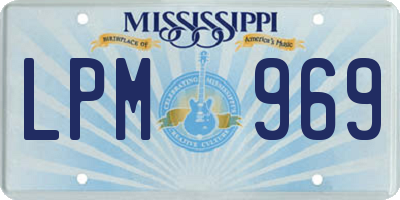 MS license plate LPM969