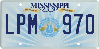 MS license plate LPM970