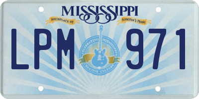 MS license plate LPM971