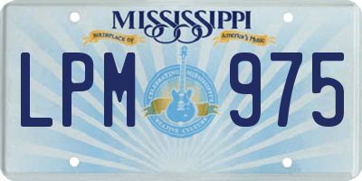 MS license plate LPM975