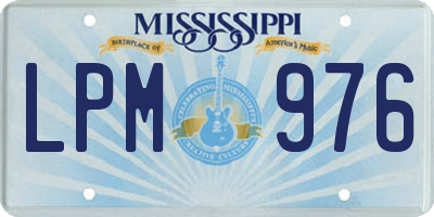 MS license plate LPM976