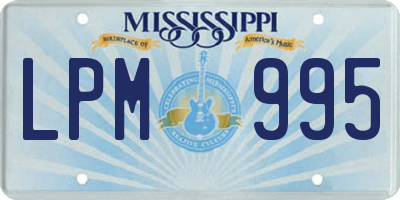 MS license plate LPM995