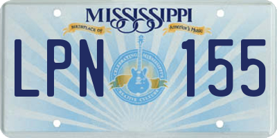 MS license plate LPN155