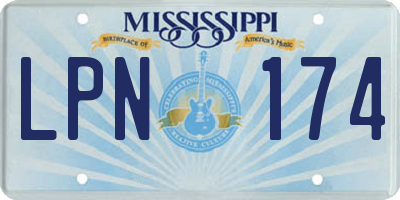 MS license plate LPN174