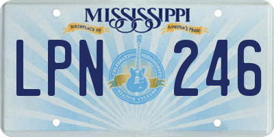 MS license plate LPN246
