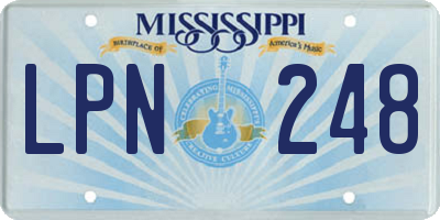 MS license plate LPN248