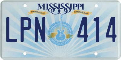 MS license plate LPN414