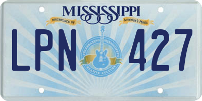 MS license plate LPN427