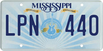 MS license plate LPN440