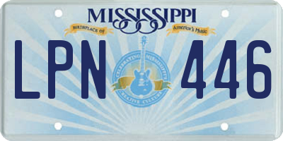 MS license plate LPN446