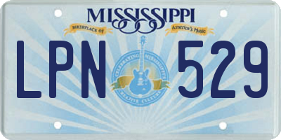 MS license plate LPN529