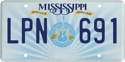 MS license plate LPN691