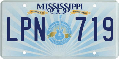 MS license plate LPN719