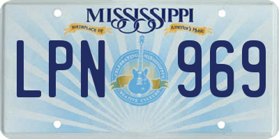 MS license plate LPN969