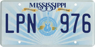 MS license plate LPN976