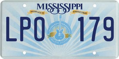 MS license plate LPO179