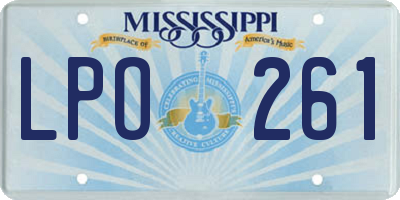 MS license plate LPO261